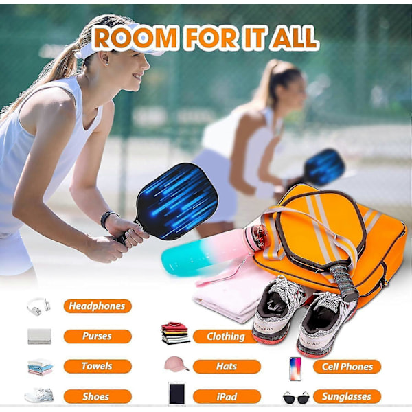 Crossbody Sling Pickleball Väska Tote, Pickleball Väskor För Kvinnor Och Män, Pickleball Väskor För Damer Bold Sunset