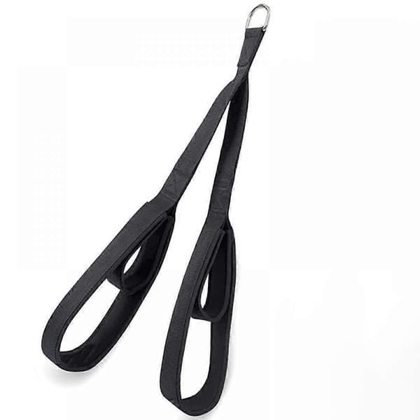 Repfäste för kabelmaskin. 73 cm & 56 cm Två längder inbyggda i ett dragrep. Tricepsförlängningsremmar Gymutrustning