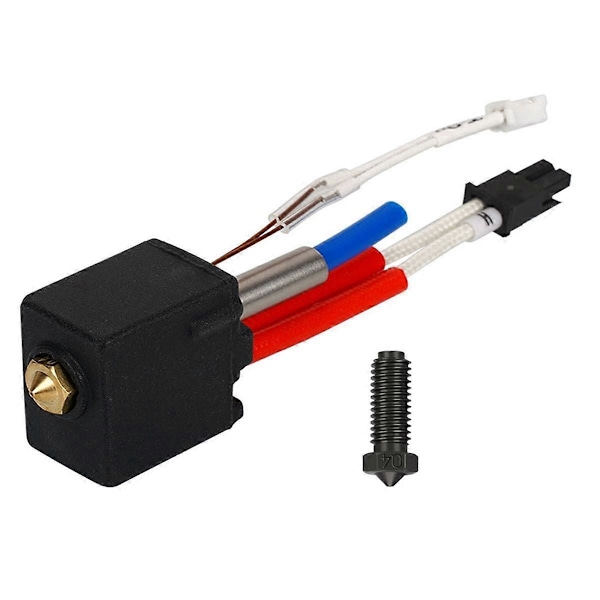 Til 2 Hotend Messing+Hærdet Stål Dyse 24V 60W Varmelegeme til 2 Neo/Max/Plus/Pro 3D Printer