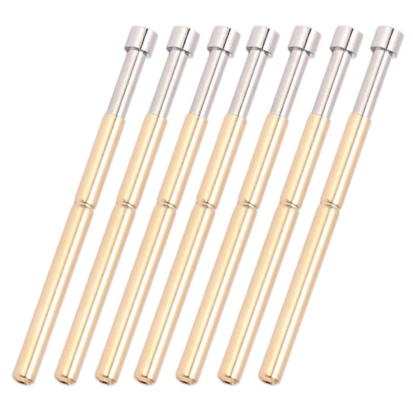 100st Fjäderbelastade Test Pogo Pins Konkavt Huvud Typ Mässingsmaterial 2.02mm/0.1in Rördiameter 33.35mm/1.3in PCB Teststift