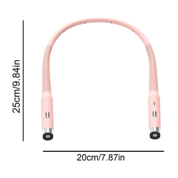 Nackläslampa Uppladdningsbar med 3 Ljusstyrkenivåer Böjbara och Flexibla Armar 3 Färger Vikbar Lampa För Pink