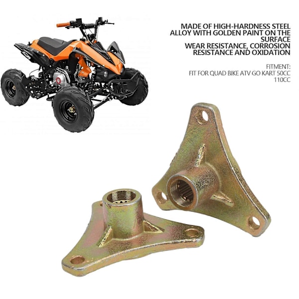 2st 17T Splines Bakaxel Nav Stål Legering Passar Quad Bike ATV Go Kart 50cc 110cc