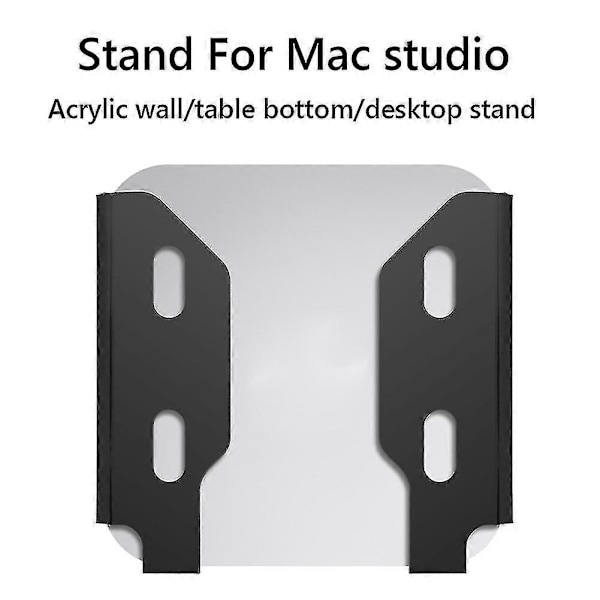 Desktop/vægmonteret Akryl Vertikal Stand Pladsbesparende Akryl Beslag Ridsesikker Computer Stand Opbevaring Til Mac Studio 2022 Desktop