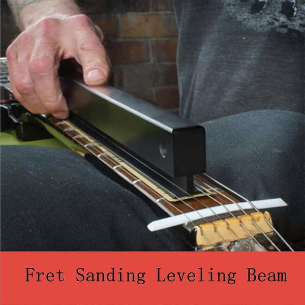 Aluminium Gitarr Basband Slipningsbalk Sandpapper Fil Bandstav Nivellerare 457mm