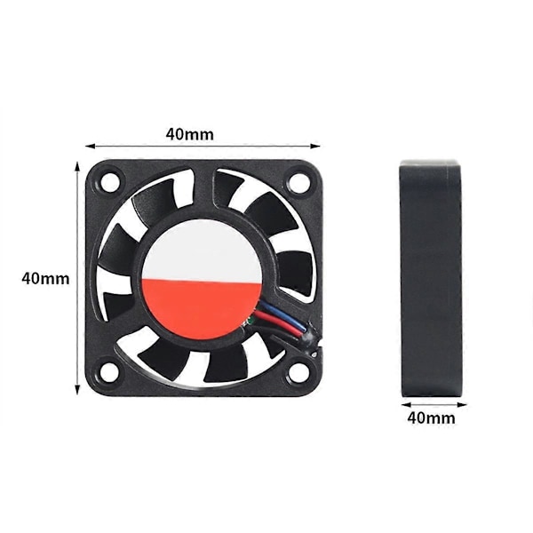 4010 5V DC Kylfläkt 8000 Varvtal Fläktar för Prusa MK4/XL 3D-skrivare