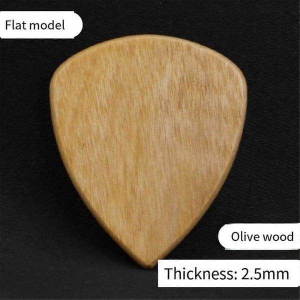 Gitarrplektrum i trä, Gitarrplektrum i trä för elgitarr, akustisk gitarr eller basgitarr, Olivträ