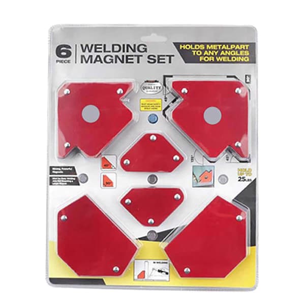 6 st Stark Svetsmagnet Set Rät Vinkel Robust Multi Vinkel Magnet Svetsfäste Kit