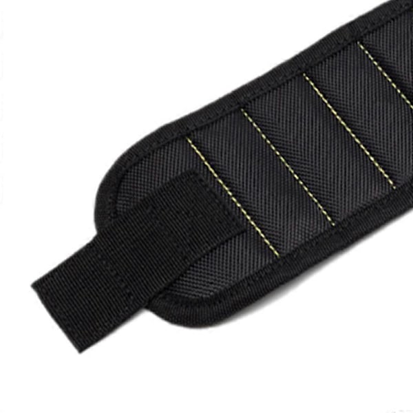 Magnetiskt handledsband för skruvar Verktyg Stark järnabsorberande Portabel Justerbar 5 Magnet Svart