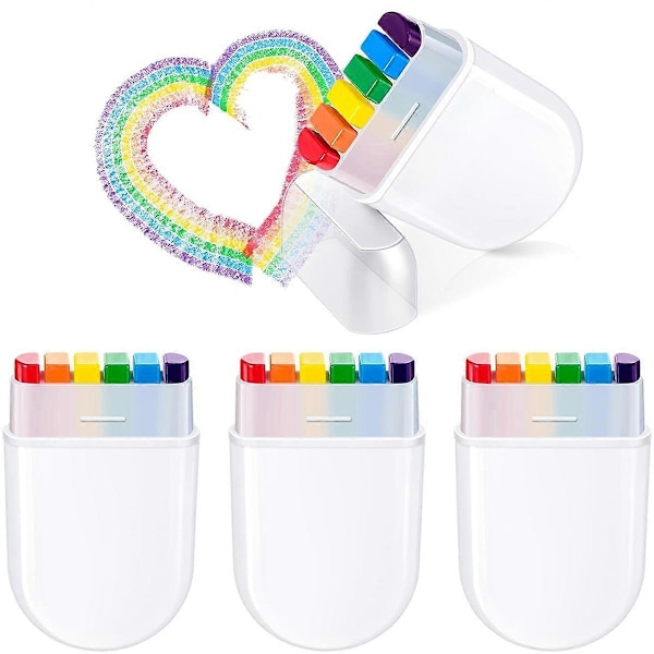 Regnbågs Ansiktsfärg Pride Ansikte Kroppsfärg Kit Regnbåge Sminkstift för Firanden Cosplay Födelsedags Sminktillbehör C