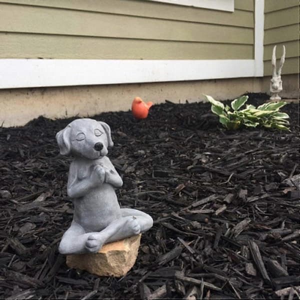 Meditationshundstaty Buddha - Zen Hund - Hemei - Top Collection S