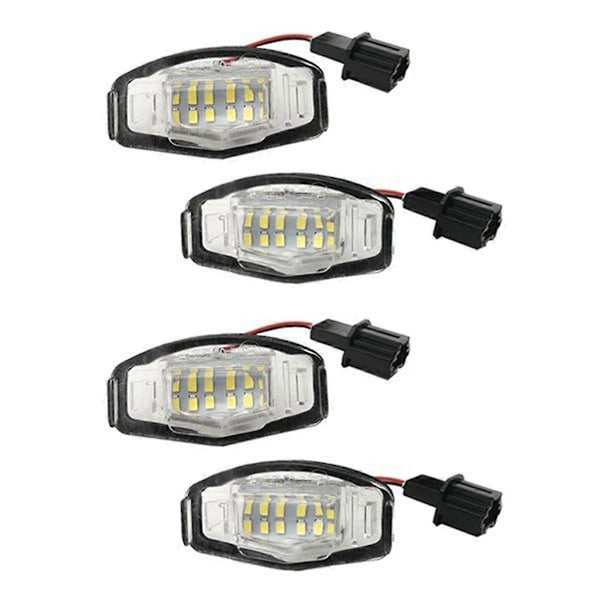 2 Par Bil LED Registreringsskylt Lampa för Accord Svart