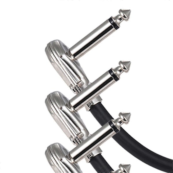 6st Gitarr Effekter Instrumentanslutningskabel 15cm 1/4 tum Gitarr Effekter Instrumentanslutningskabel
