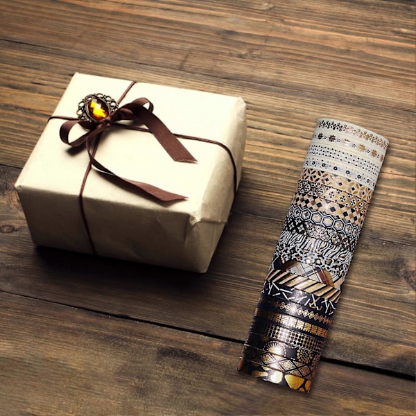 Qinhai 20 Ruller/Sett Washi Tape Klar Trykk DIY Avtakbare Dekorative Geometriske Mønstre Papirklistremerker for Barn