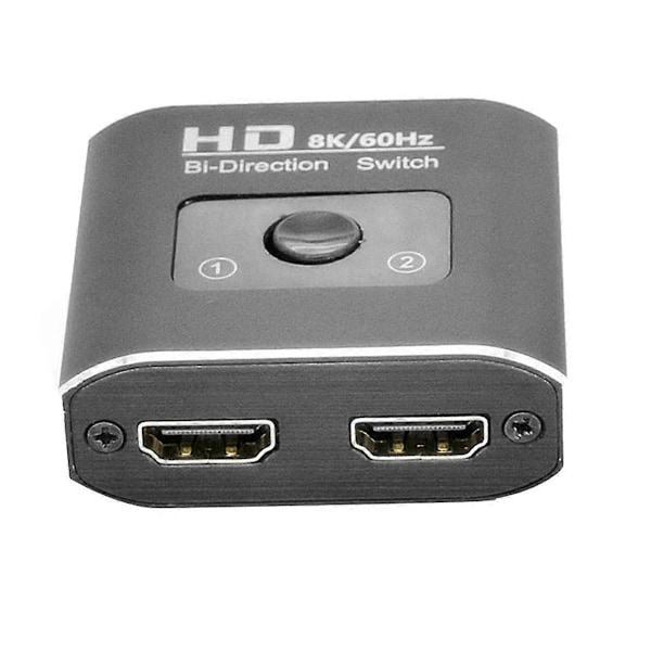 HD 8K 60Hz Bi-Direction Switch 1 ind 2 ud Video Distributor Splitter Dual Display -Kompatibel Splitter til Laptop PC