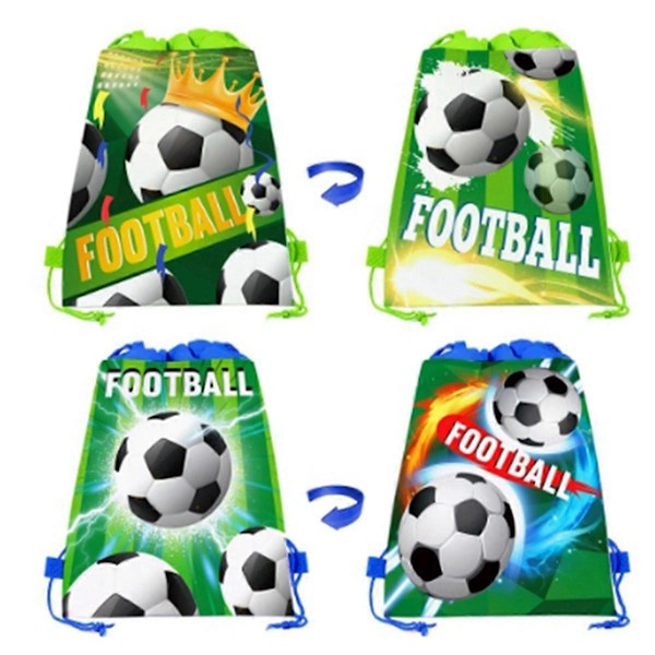 Fodbold Non-Woven Gavepose Fodbold Slik Pakning Snacks Opbevaringsposer Snøre Rygsæk til Børn Sportsfest C