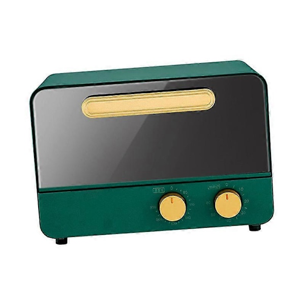 12L Kotitalouksien sähköuuni 2-kerroksinen pöytämallinen miniuuni retro-nuppitoiminnolla Changhong CN -merkkiselle, Vintage Green