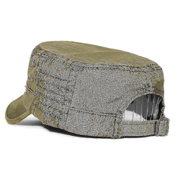 Vasket Bomull Militær Caps Menn Kadett Army Cap Unik Design Vintage Flat Topp Hatt Blue