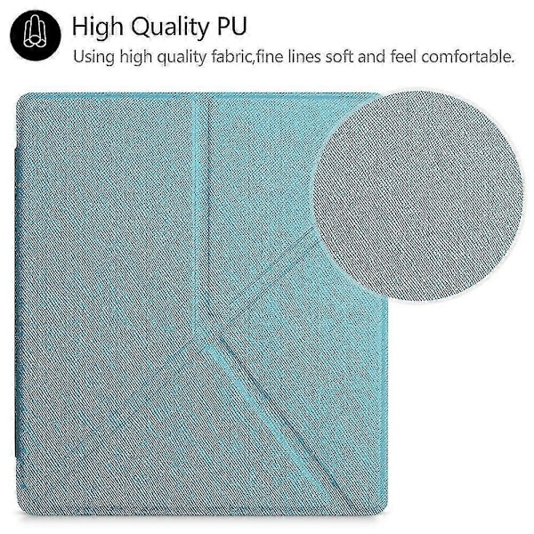 Shry Origami Fodral för Kindle Oasis 2019, PU Läder Ställskydd för Kindle Oasis 3 Magnetisk Vikbart Skyddsskal Black