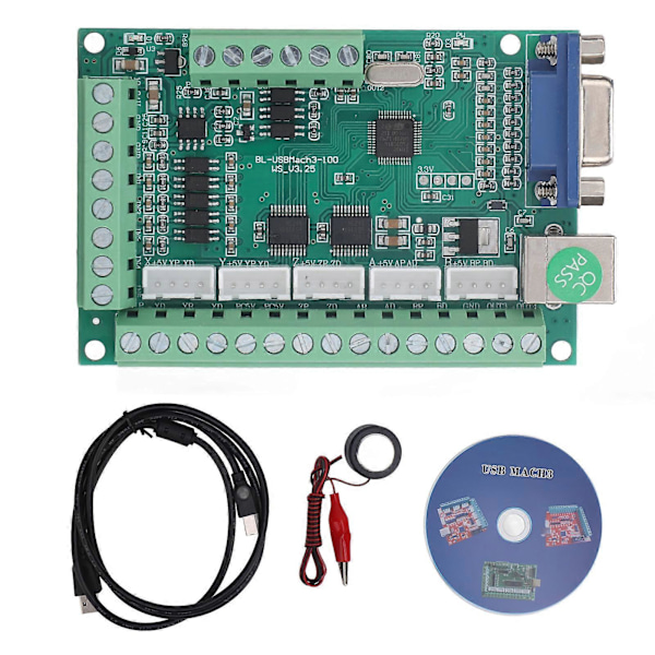 V3.25 5-axlig styrkortssats USB-rörelsekontrollkort Z-prob för CNC-snideri Gravyr Fräsmaskin 12V till 24V