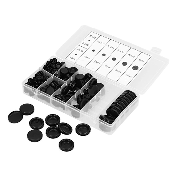 200 st Trådtätningsbrickor Kit Gummitätning Dammtät Isolerad Brandsäker för Kabelskydd 7–25 mm