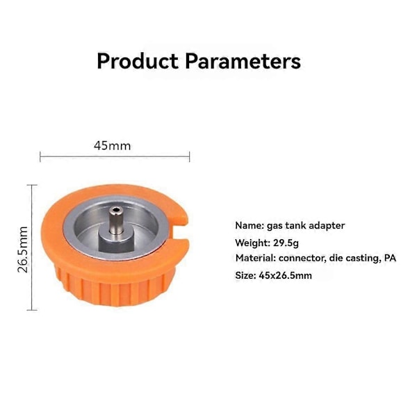 Camping Gassbeholder Adapter Kassett Grensesnitt Gjenget Gassbeholder Adapter Kassett Adapter Gjenget til Bajonett Konverter