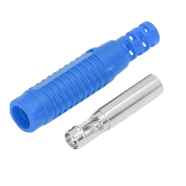 10 Sæt Banan Hun Socket Messing PA Jack Stik Isolationsrør Tryk Pasform Adapter J.10031Blå