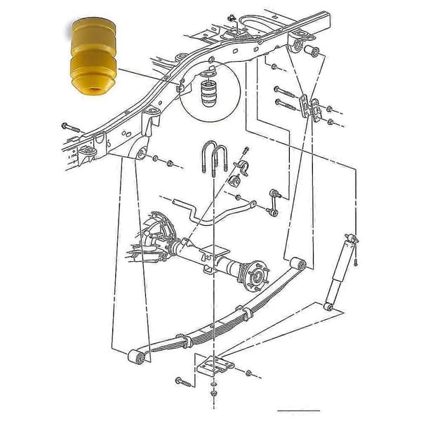 til H3 Bageste Bump Stop, Aksel Bump Kompatibel med til H3 2006-2010, H3T 2009-2010-Yvan