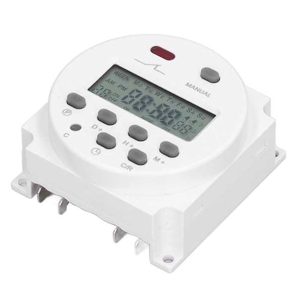 Elektroninen ajastin ohjelmoitava LCD digitaalinen ajastusrele kytkin 16 päälle 16 pois Cn101AAC220-240V