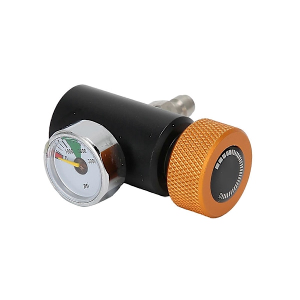 CO2 Sylinderadapter Justerbar Soda Ventil med 8mm Hannhode 3000psi Trykkmåler