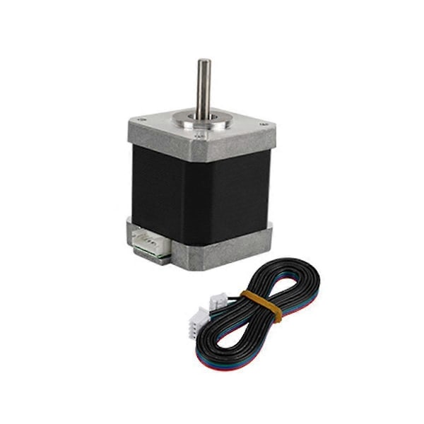 42 Stepper Motor Højde 48mm Motor Med 1000xh2.54 Kabler Til 3D Printer Ekstruder - Sølv