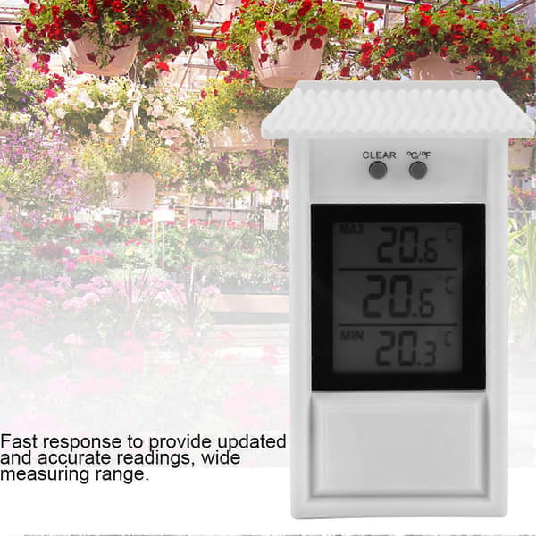 Digital Hygrometer Inomhus Termometer Vattentät testare temperaturkontroll Vit
