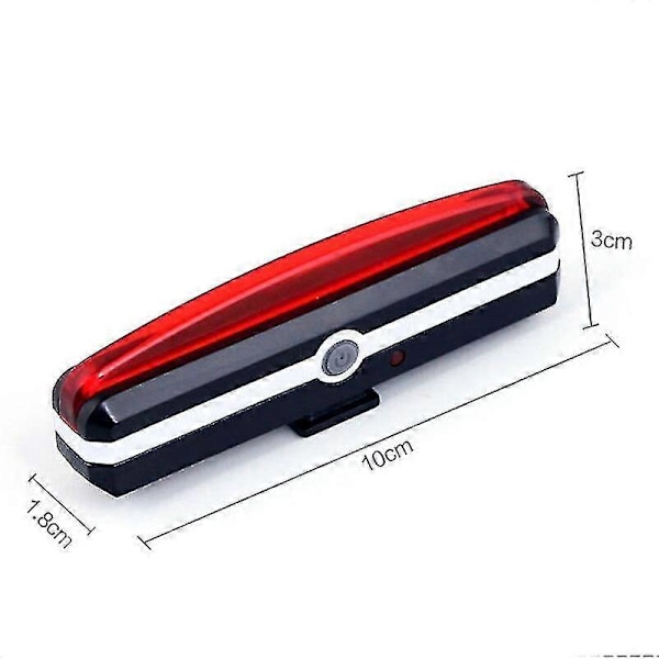 Sykkellys USB Oppladbar Sykkel Frontlykt Baklys Vanntett Sykkellys Foran red