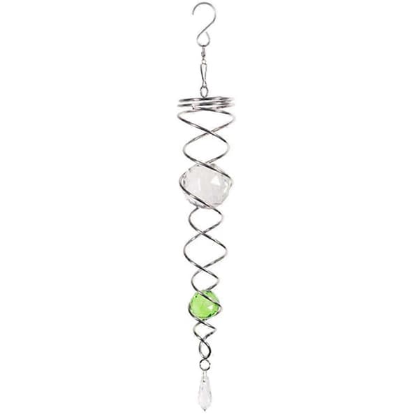 2 STK Spiralhale Vindspinner Stabilisator Dekorativ Spiral Vindspinner Vindspinnere Solfanger Krystallkule