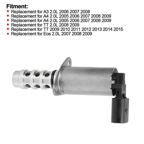 Kamaksel Timing Solenoid Ventil 06F109257C Rustfritt Stål Erstatning for A3 2.0L 2006?2008