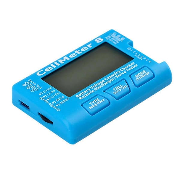 CellMeter 8 AOK 8S Elektrisk Display Servo Test Smal Frekvens Servo Tester Batteri Aflader Aeromodellering Tester