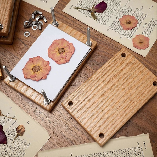 Stor Blomsterpress Justerbar Växtpress Blomsterkonserveringsverktyg DIY Torkade Blommor Presstillbehör Gåva för Barn Naturälskare