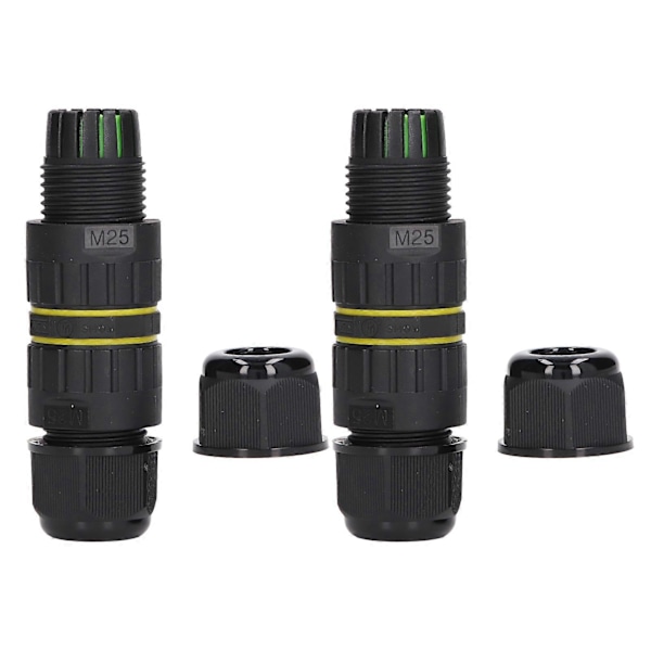 2 STK Koblingsboks Kobling Hage M25 4 Leder IP68 Vanntett 10-14mm Elektrisk Strømkabel Koblingsboks