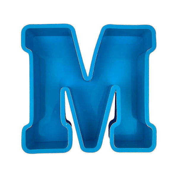 Alphabet Kagebageform Engelsk Bogstav Silikoneform 3d Alfabet Bogstav M