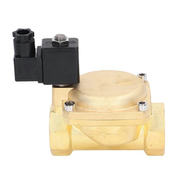 Magnetventil Messing Pilotstyret Ventil Normalt Lukket G1?1/4in 2 Positioner 2 Vejs til Vand Olie AC220V