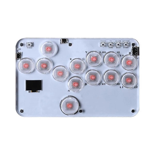 13-Painikkeinen Arcade Stick -ohjain Leverless-ohjain RGB Fight Stick PC-peliohjain Näppäimistö