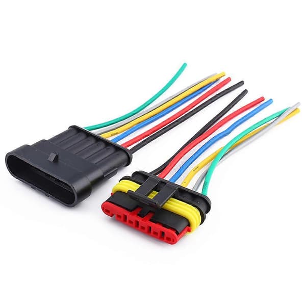 Vanntett 6-pins bil auto ledning elektrisk kontaktplugg