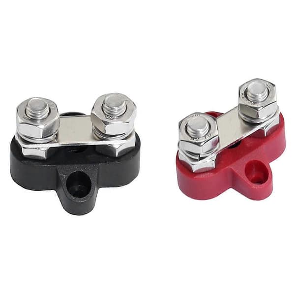 2 st 48V DC Max M6 Batteri Strömfördelning Terminal Kopplingsplint Set