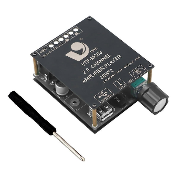Bluetooth 5.3 Ljudförstärkarmodul 2x30W Dubbelkanal DIY Hemljud Digital Stereo USB MP3-spelare Förstärkare