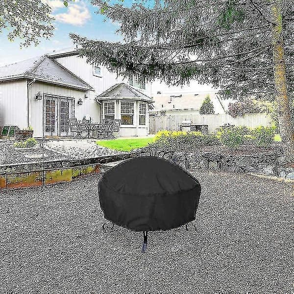 Wuzhou Eldstadsskydd, 85*40cm Rund Eldstadsskydd för Uteplats, Eldstadsskydd Vattentätt Vindtätt Anti-uv Eldstadsskydd