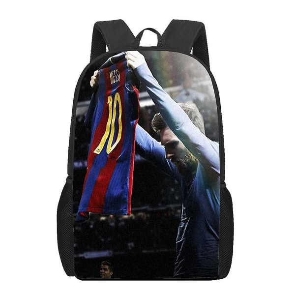 Fotbollsstjärna-messi Skolväskor För Pojkar Flickor 3d Tryckta Skolryggsäckar Barnväska Förskoleryggsäck Män Barn Mochila
