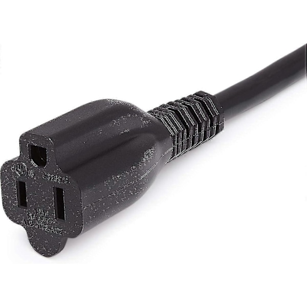 Forlængerledning, 13 Ampere, 125v, 1,8 meter, Sort