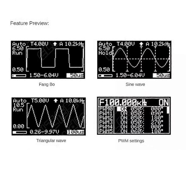 Mini DOS LCD Oscilloscope Kit STC8K8A Enkelchips Mikrodator Elektronisk Lödningsövning Lösa Delar Utan Skal