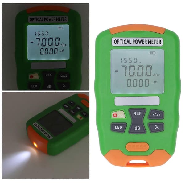 Optisk Fiber Effektmåler Genopladelig Optisk Kabeltester ?70~+10dbm til Vedligeholdelse