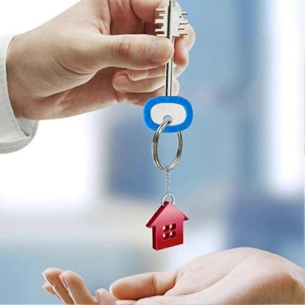 24 st Mode Silikon Mjuk Ihålig Nyckelkapsel Fob Lås Skydd Nyckelring Tillbehör