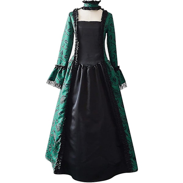 Snabb Leverans Noble Klänningar Damklänning Plus Size Medeltida Balklänningar Eleganta Kostymer För Kvinnor Viktoriansk Klänning 4 färger Green 4XL